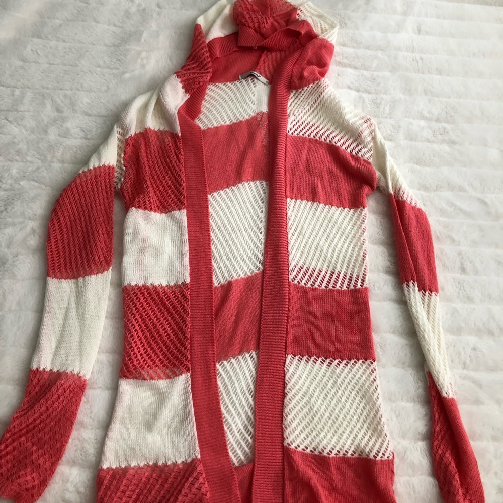 hooded cardigan